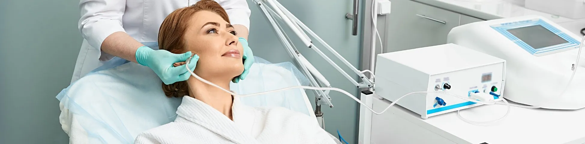 Seduta di ossigeno ozonoterapia sul viso